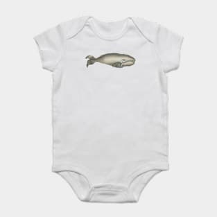 Large Retro Whale  Design Baby Bodysuit